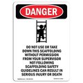 Signmission OSHA Danger Sign, Do Not Use Or Take, 24in X 18in Rigid Plastic, 18" W, 24" L, Portrait OS-DS-P-1824-V-1652